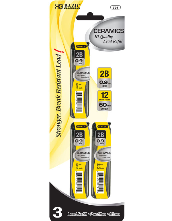 Cover: Bazic 0.9 Mm Ceramics Mechanical Pencil Leads, 3/Pack