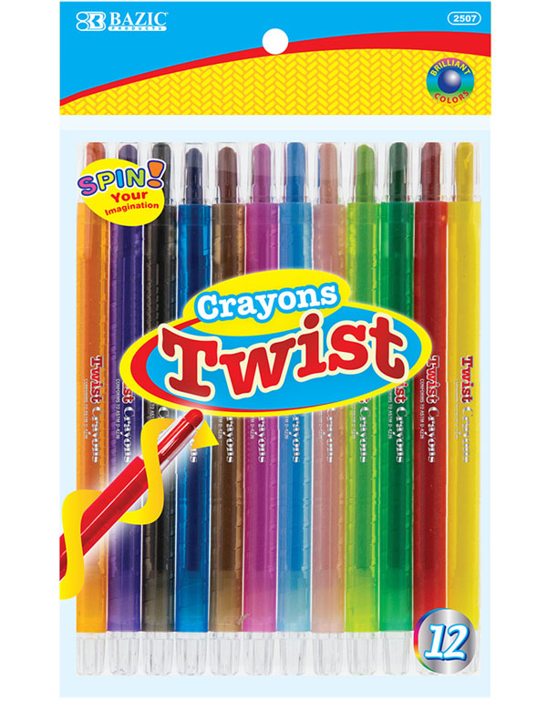 Bazic 12 Color Propelling Crayons