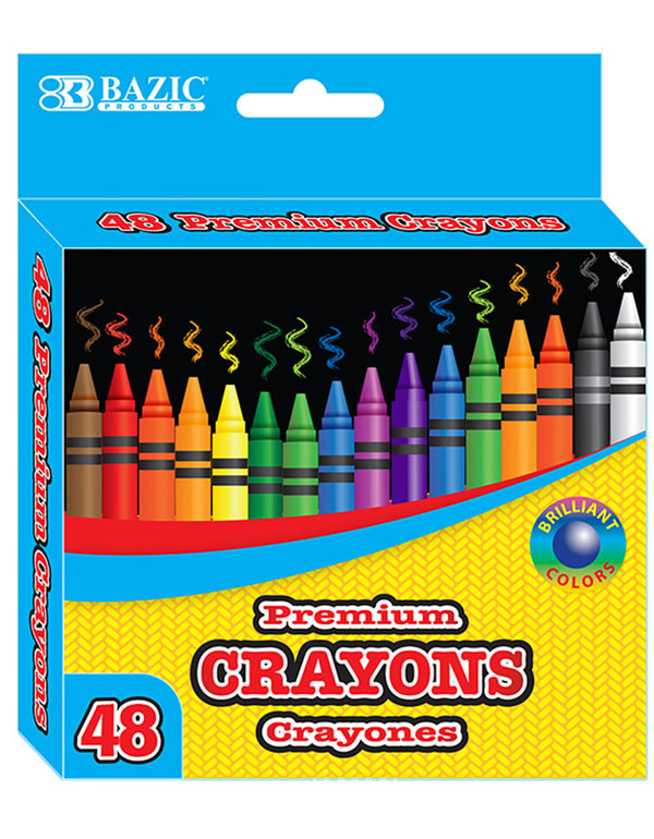 Bazic 48 Color Premium Crayons