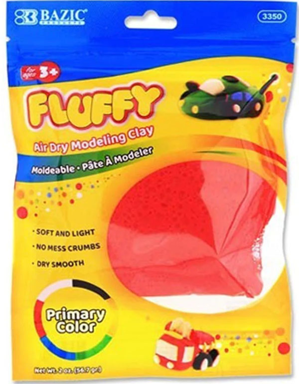 Bazic 2 Oz Air Dry Modeling Clay, Assorted Colors