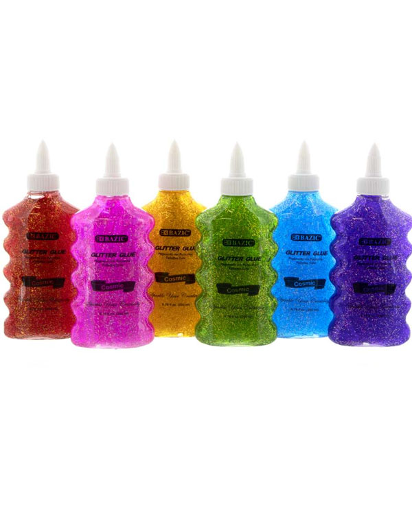 Bazic Celestial Series Glitter Glue 200ml Assorted Colors, per piece