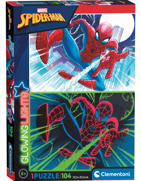 Clementoni Spiderman Glow in The Dark Puzzle 104pcs