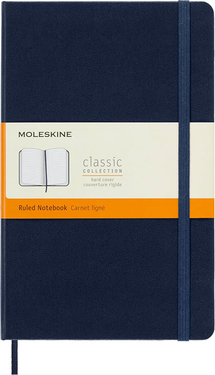 Cover: Moleskine Hardcover Ruled Large Notebook Blue