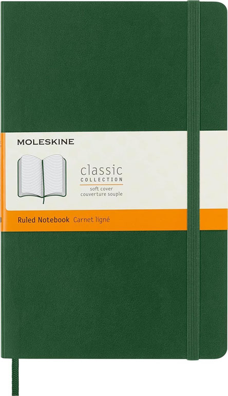 Cover: Moleskine Softcover Ruled Large Notebook Green