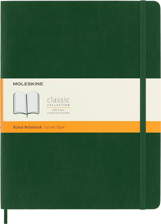 Cover: Moleskine Softcover Ruled XL Notebook Green
