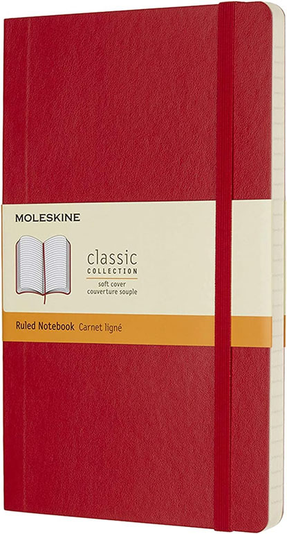 Cover: Moleskine Softcover Ruled Large Notebook Red