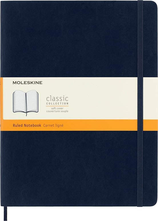 Moleskine Softcover Ruled XL Notebook Blue