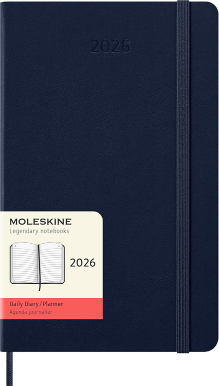 Cover: Moleskine Classic 12 Month 2026 Daily Planner Hardcover Large Blue