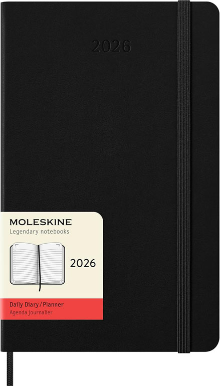Cover: Moleskine Classic 12 Month 2026 Daily Planner Hardcover Large Black