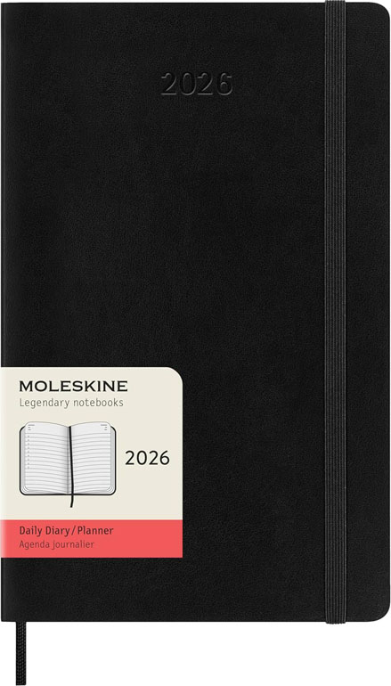 Moleskine Classic 12 Month 2026 Daily Planner Softcover Large Black