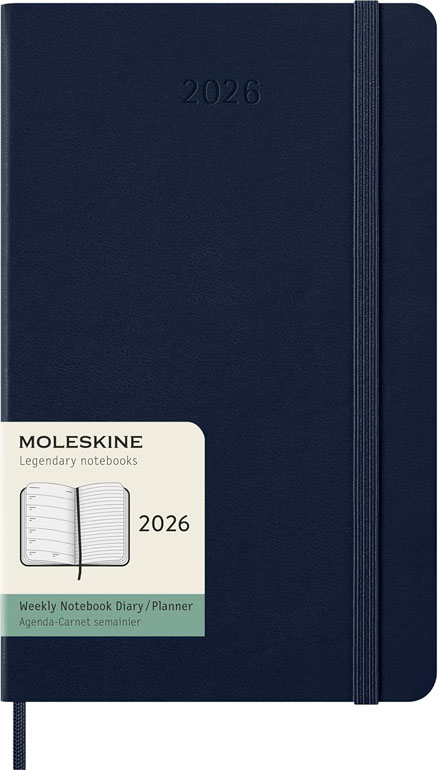 Cover: Moleskine Weekly Planner 2026 12 Months Weekly Planner Hardcover Large Blue