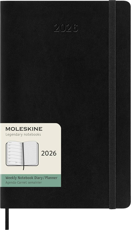Cover: Moleskine Weekly Planner 2026 12 Months Weekly Planner Softcover Large Black