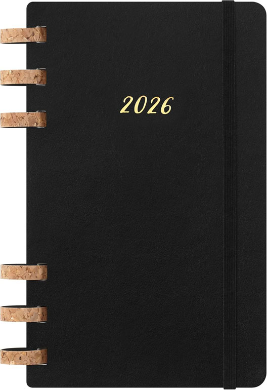 Cover: Moleskine Life Planner 2026 Spiral 12 Month Weekly and Monthly Planner Softcover Large Black