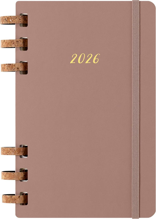 Moleskine Life Planner 2026 Spiral 12 Month Weekly and Monthly Planner Hardcover Large Beige