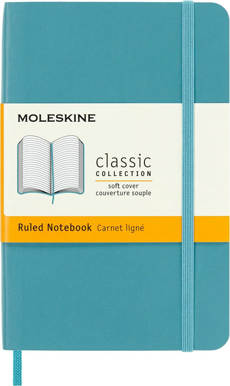 Moleskine Pocket Ruled Softcover Notebook Reef Blue