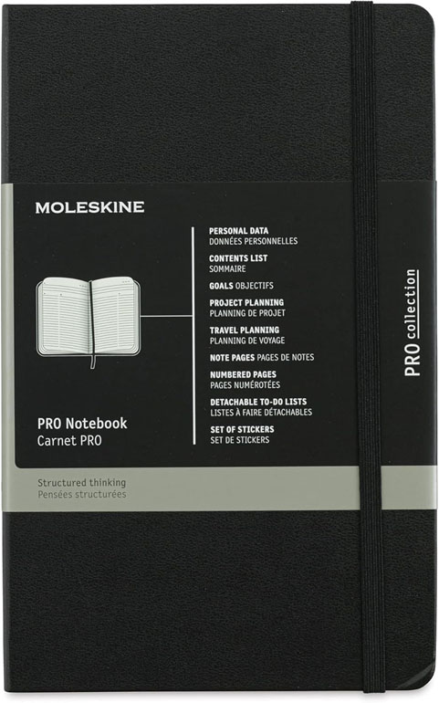 Cover: Moleskine Professional Notebook Large Hardcover Black