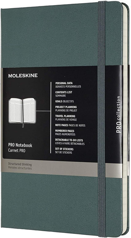 Cover: Moleskine Professional Notebook Large Hardcover Forest Green