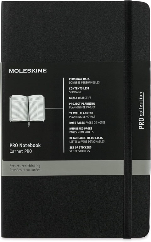 Cover: Moleskine Professional Notebook Large Softcover Black