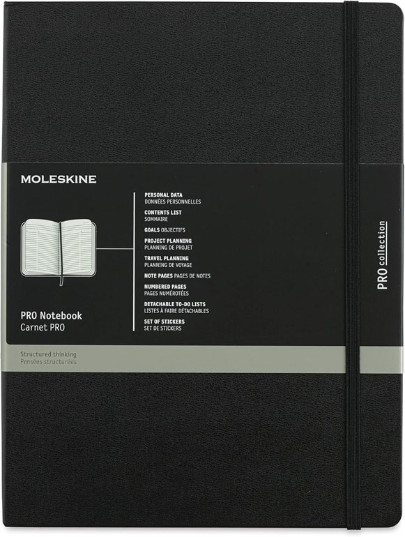 Cover: Moleskine Professional Notebook XL Hardcover Black