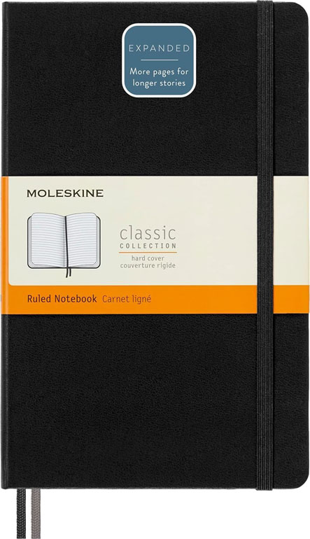 Cover: Moleskine Classic Ruled Expanded Notebook