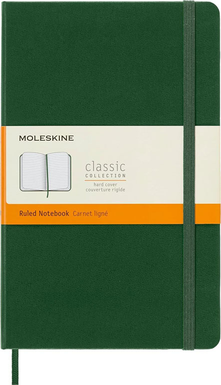 Cover: Moleskine Hardcover Ruled Large Notebook Green