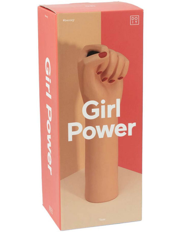DOIY Girl Power Small Vase Brown