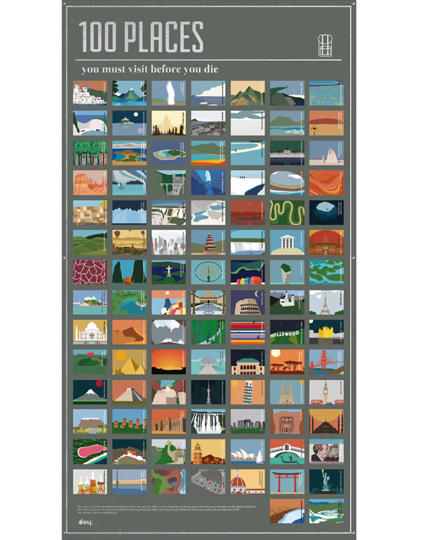 Cover: 100 Places You Must Visit Before You Die Poster