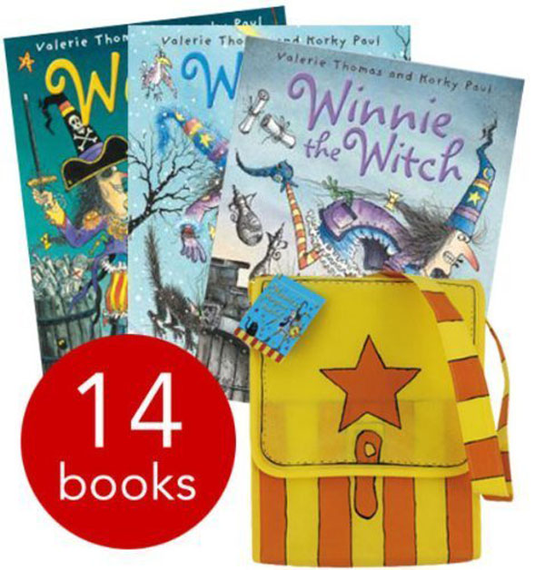 Cover: Winnie The Witch Collection And Satchel 14 Books