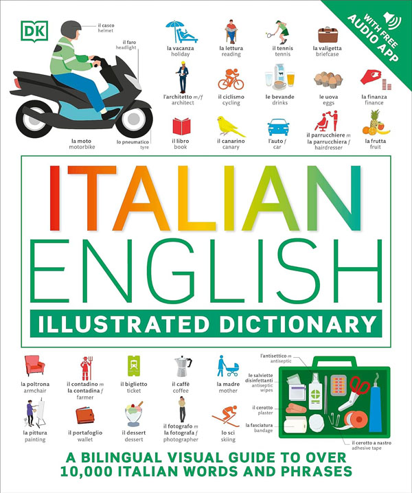 Italian English Illustrated Dictionary: A Bilingual Visual Guide To Over 10,000 Italian Words And Phrases