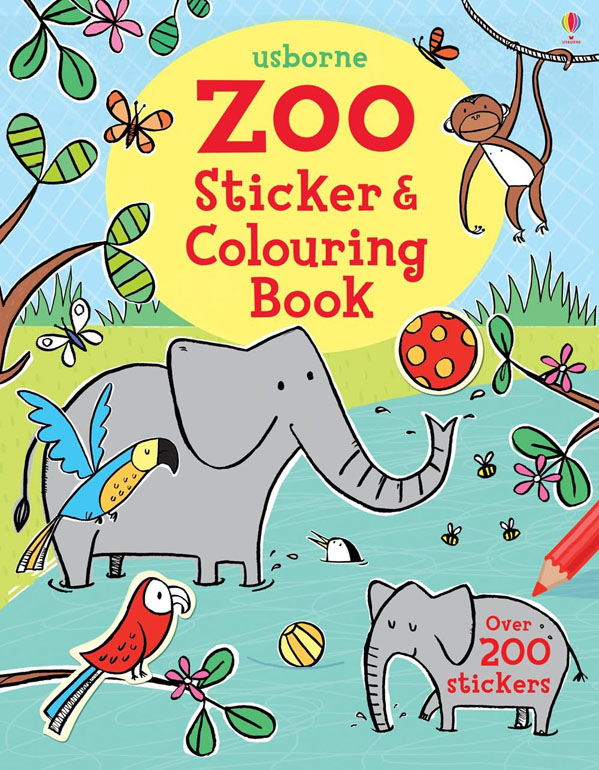 Zoo Sticker And Colouring Book