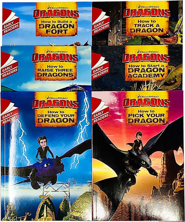 Cover: How To Train Your Dragon Early Reader 6 Books Children Collection  Paperback By - Erica David