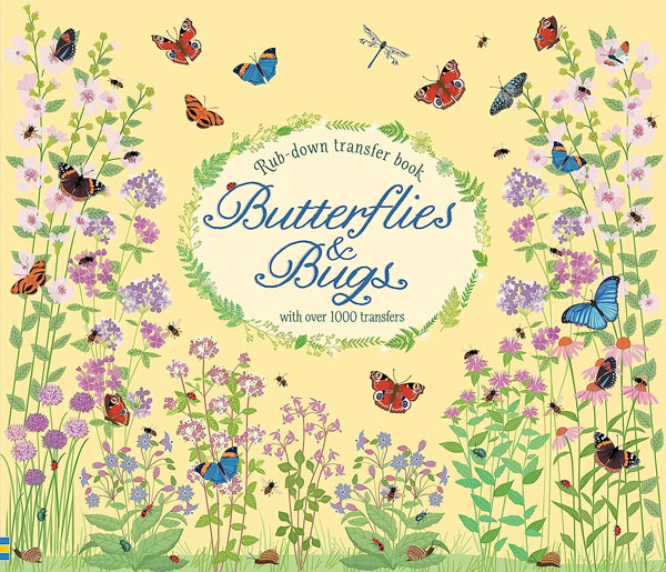 Rub-Down Transfer Book Butterflies and Bugs