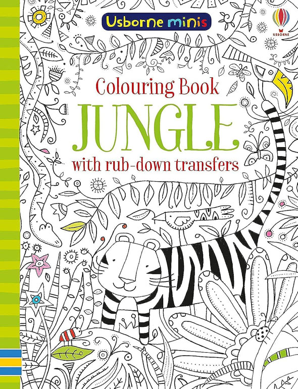 Colouring Book Jungle With Rub Downs