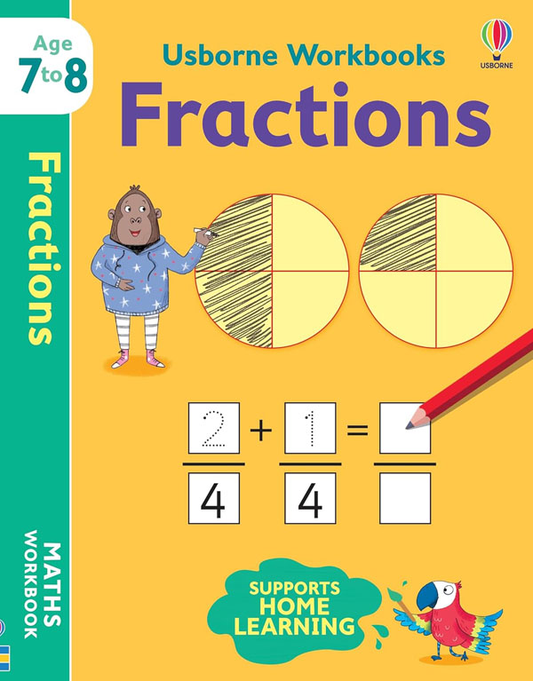 Cover: Usborne Workbooks Fractions 7-8