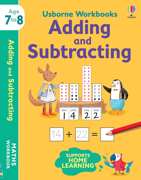 Cover: Usborne Workbooks Adding And Subtracting 7-8