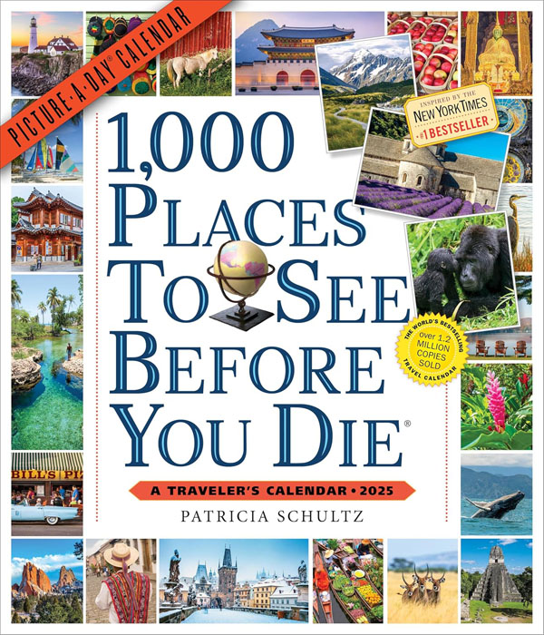 Cover: 1,000 Places to See Before You Die Picture-A-Day® Wall Calendar 2025