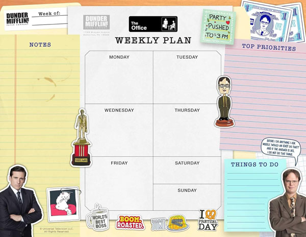 Cover: The Office: Weekly Planner Notepad