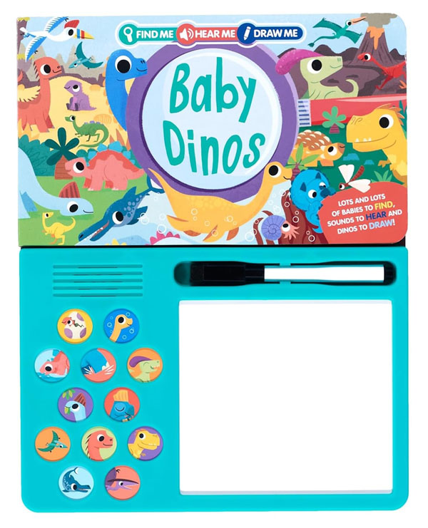 Cover: Find Me, Hear Me, Draw Me: Baby Dinos