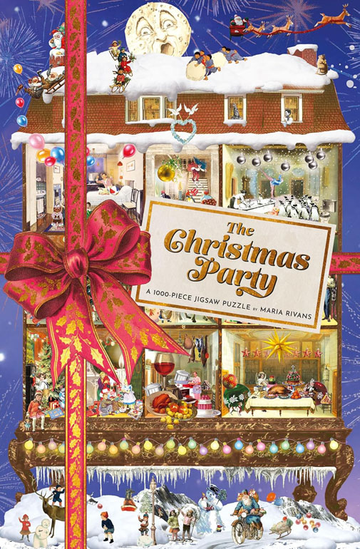 Cover: The Christmas Party: A 1000-Piece Jigsaw Puzzle by Maria Rivans