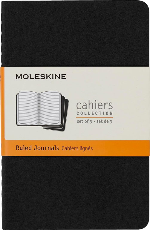 Moleskine Softcover Pocket Cahier Journal Ruled Black