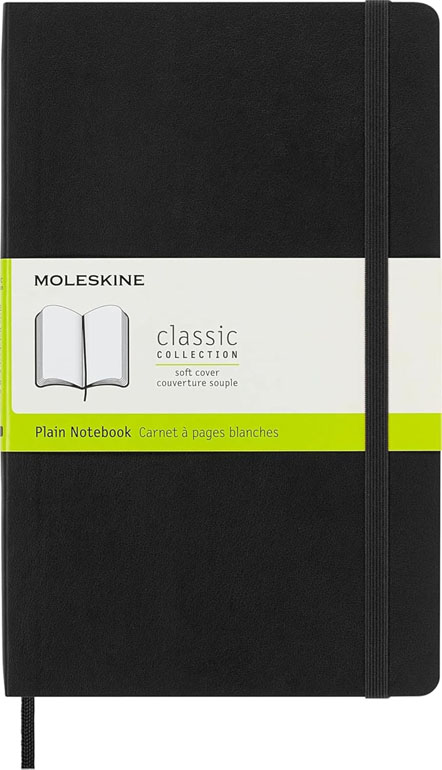 Cover: Moleskine Softcover Plain Large Notebook Black