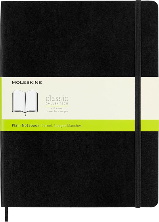 Moleskine Softcover Plain XL Notebook Black