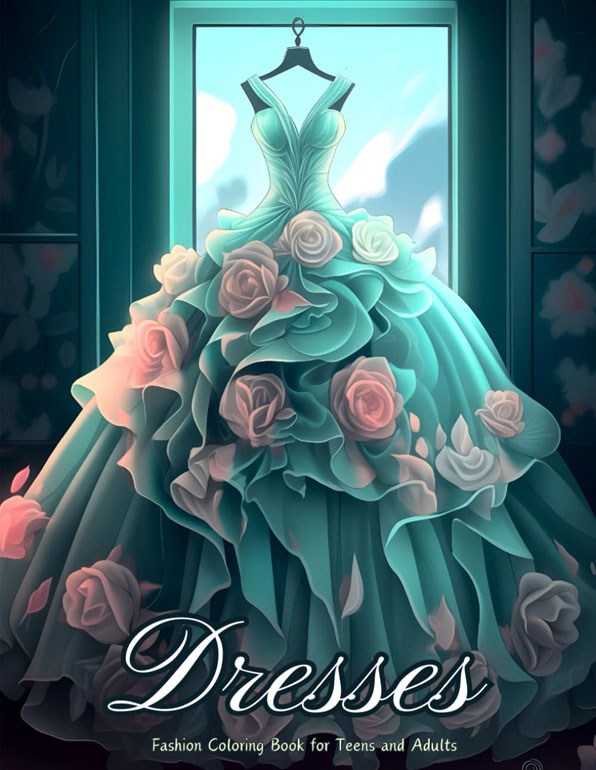 Dresses - Fashion Coloring Book for Teens and Adults